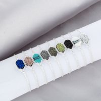 Hot-selling Diamond Cluster Multicolor Christmas Natural Stone Alloy Bracelet main image 2