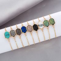 Hot-selling Diamond Cluster Multicolor Christmas Natural Stone Alloy Bracelet main image 4