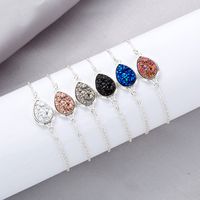 Fashion Drop-shaped Crystal Cluster Natural Stone Resin Christmas Love  Bracelet main image 5