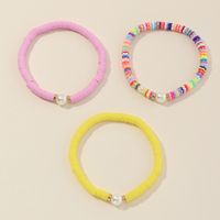 Pulsera De Cerámica Suave De Color Todo-fósforo Con Cuentas Hechas A Mano De Nueva Moda Para Mujer main image 4