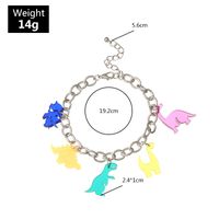 Nouveau Bracelet De Dinosaure En Résine Simple Chaîne En Argent Pour Femmes Vente En Gros main image 6