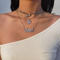 Creative Fashion Simple Multi-layer Clavicle Necklace Retro Alloy Letter Set Women's Necklace main image 2