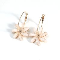 Korean Fashion Fairy Wild  Simple Trend Circle Diamond Windmill Flower Earrings main image 5