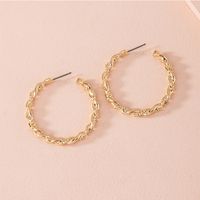 Korean New Exaggerated Twisted Geometric Round  Alloy Earrings Wholesale main image 1