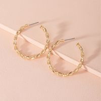 Korean New Exaggerated Twisted Geometric Round  Alloy Earrings Wholesale main image 3