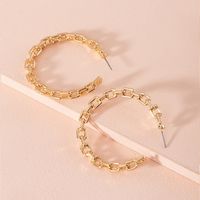 New Fashion Retro Minimalist Gold Alloy Earrings For Women Wholesale main image 2