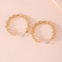 New Fashion Retro Minimalist Gold Alloy Earrings For Women Wholesale main image 4