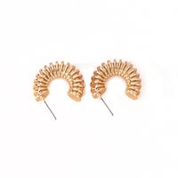 Boucles D'oreilles En Alliage Rétro Zircon Cercle Géométrique De Mode Coréenne Pour Les Femmes main image 6