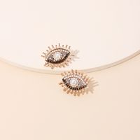 Fashion Retro Full Diamond Eye  Demon Eye Earrings For Women main image 3