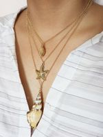 Fashion Three-layer Shell Pendant Women's Necklace Wholesale main image 3