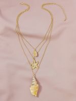 Fashion Three-layer Shell Pendant Women's Necklace Wholesale main image 4