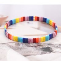 Creative Handmade Tila Rice Bead Woven Fashion Rainbow Bracelet Jewelry Wholesale main image 1