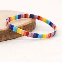 Creative Handmade Tila Rice Bead Woven Fashion Rainbow Bracelet Jewelry Wholesale main image 4