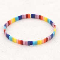 Creative Handmade Tila Rice Bead Woven Fashion Rainbow Bracelet Jewelry Wholesale main image 5
