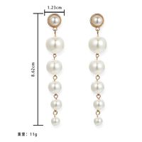 Simple Multi-size Pearl Long Earrings Wholesale Nihaojewerly main image 5