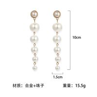 Boucles D&#39;oreilles Longues Perles Simples Multi-tailles En Gros Nihaojewerly main image 6