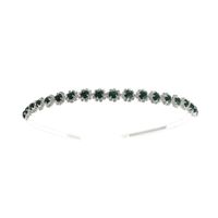 Fashion Green Crystal Simple Rhinestone Flower Press Hair Band main image 6