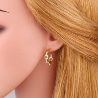 Fashion C Type Wild New Diamond Copper Earrings Ear Jewelry For Women main image 4