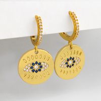 Fashion New Sun Flower Inlaid Zircon Copper Earrings For Women Wholesale main image 4