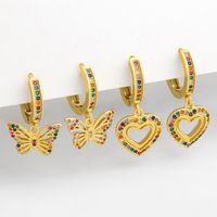 Fashion Exaggerated Heart-shaped Simple Hollow Butterfly Love Tassel Earrings For Women main image 1