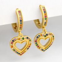 Fashion Exaggerated Heart-shaped Simple Hollow Butterfly Love Tassel Earrings For Women main image 4