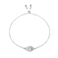 Fashion Drop-shaped Crystal Cluster Natural Stone Resin Christmas Love  Bracelet sku image 1