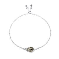 Fashion Drop-shaped Crystal Cluster Natural Stone Resin Christmas Love  Bracelet sku image 2