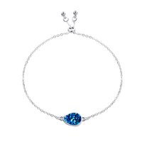 Fashion Drop-shaped Crystal Cluster Natural Stone Resin Christmas Love  Bracelet sku image 5