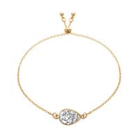 Fashion Drop-shaped Crystal Cluster Natural Stone Resin Christmas Love  Bracelet sku image 7