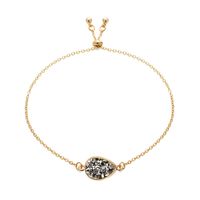Fashion Drop-shaped Crystal Cluster Natural Stone Resin Christmas Love  Bracelet sku image 8