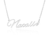 Fashionable Stainless Steel Customizable English Alphabet Name Ladies Necklace Wholesale sku image 2