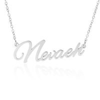 Fashionable Stainless Steel Customizable English Alphabet Name Ladies Necklace Wholesale sku image 3