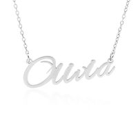 Fashionable Stainless Steel Customizable English Alphabet Name Ladies Necklace Wholesale sku image 4