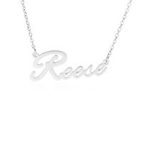 Fashionable Stainless Steel Customizable English Alphabet Name Ladies Necklace Wholesale sku image 10