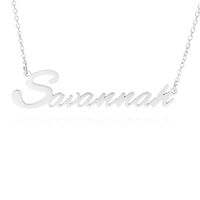 Fashionable Stainless Steel Customizable English Alphabet Name Ladies Necklace Wholesale sku image 13