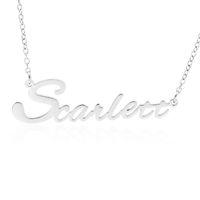 Fashionable Stainless Steel Customizable English Alphabet Name Ladies Necklace Wholesale sku image 14