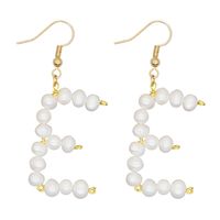 Woven  Letter  Fashion Baroque Natural Freshwater Pearl Earrings Wholesale sku image 5