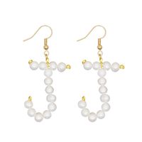 Woven  Letter  Fashion Baroque Natural Freshwater Pearl Earrings Wholesale sku image 10