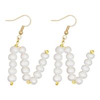 Woven  Letter  Fashion Baroque Natural Freshwater Pearl Earrings Wholesale sku image 14