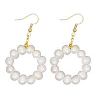 Woven  Letter  Fashion Baroque Natural Freshwater Pearl Earrings Wholesale sku image 15