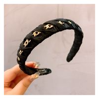 Korean Retro Metal Chain Handmade Twist Braid Wild Headband sku image 4