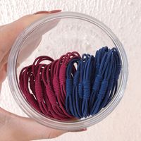 Korean Fashion Simple  High Elastic Rubber Band Hair Rope Set sku image 1