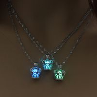 Fashion Hollow Diy Cage Pendant Luminous Cage Necklace main image 3