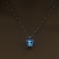 Fashion Hollow Diy Cage Pendant Luminous Cage Necklace sku image 2