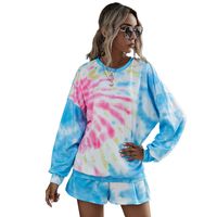 Hot Sale New Digital Printed Round Neck Long-sleeved Sweater Women's Shorts Casual Printed Fried Street Fashion Suit main image 6