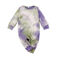 Babykleidung Tie-dye Säugling Langärmeligen Einteiligen Strampler main image 6