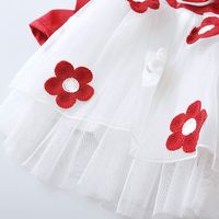 Autumn Korean Long-sleeved Loose Baby Cute Bow Flower Dress main image 4