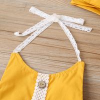 Baby Onesies Solid Color Single-breasted Sling Fashion Korean Romper main image 3