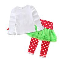 2020 Foreign Trade Children's Wear New European And American Girls Cartoon New Year Christmas Style Two-piece Suit Factory Direct Sales main image 4