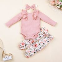 Baby Autumn Two-piece Hang Strip Long-sleeved Trousers Printing Suit Hot-selling Baby Clothes sku image 1